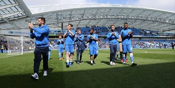 Brighton and Hove Albion Players Receive Lap of Appreciation after Championship Victory over Watford (25APR15)