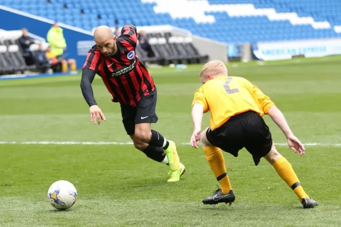 Framed Print : Brighton & Hove Albion: Playing on Pitch (April 29, 2015, 5:00 PM)