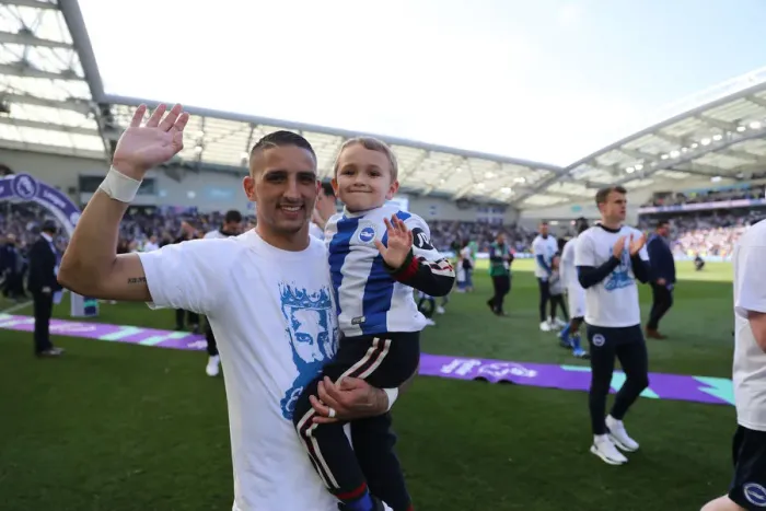 Framed Print : Brighton & Hove Albion: Premier League Survival Celebration - Players Lap of Appreciation (May 2019)