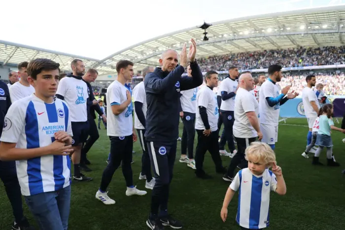 Framed Print : Brighton and Hove Albion: Premier League Survival Celebration - Players Lap of Appreciation (May 2019) Framed Print : Brighton and Hove Albion: Premier League Survival Celebration - Players Lap of Appreciation (May 2019)