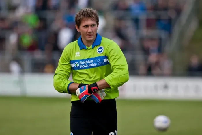 Framed Print : Brighton & Hove Albion: Tomasz Kuszczak in Action Framed Print : Brighton & Hove Albion: Tomasz Kuszczak in Action