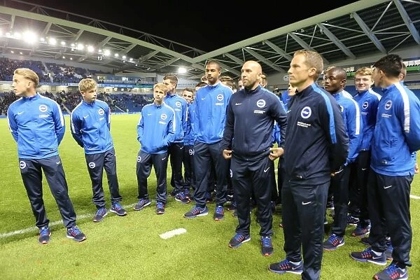 Brighton and Hove Albion U18 Squad Introduced at Half Time against Rotherham United, American Express Community Stadium (September 2015)