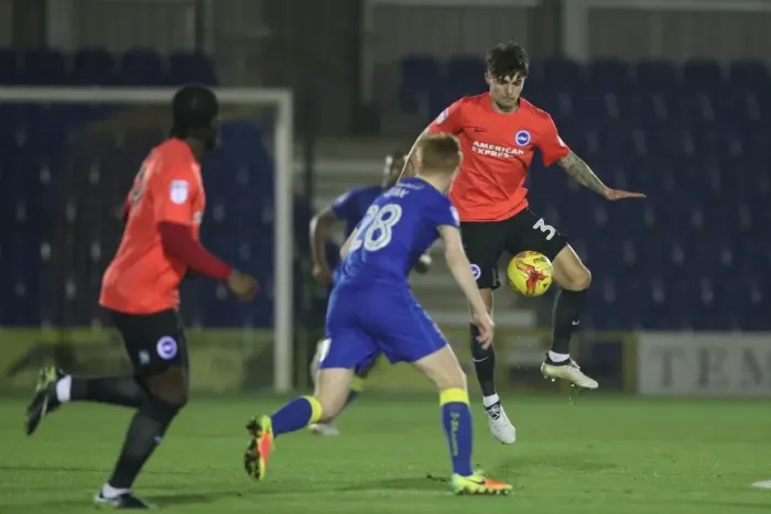 Framed Print : Brighton & Hove Albion U23s Take on AFC Wimbledon in EFL Trophy Clash (06DEC16) Framed Print : Brighton & Hove Albion U23s Take on AFC Wimbledon in EFL Trophy Clash (06DEC16)