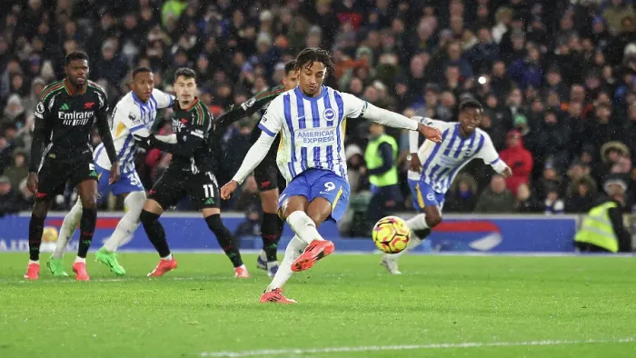 Framed Print : Brighton and Hove Albion v Arsenal Premier League 04JAN25 Framed Print : Brighton and Hove Albion v Arsenal Premier League 04JAN25
