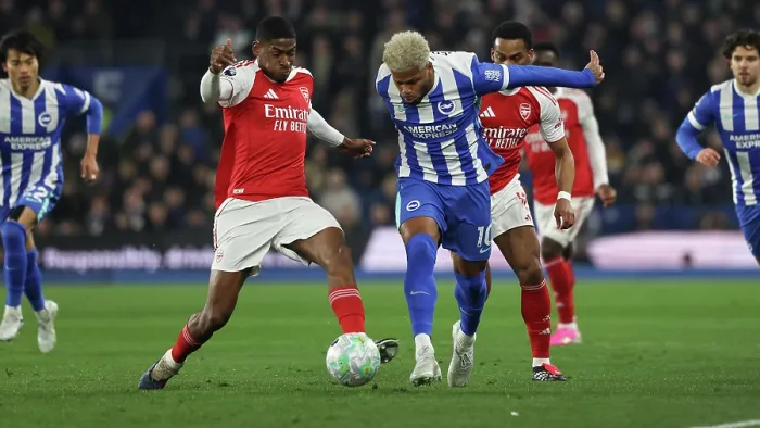 Framed Print : Brighton and Hove Albion v Arsenal Premier League 04MAR26 Framed Print : Brighton and Hove Albion v Arsenal Premier League 04MAR26