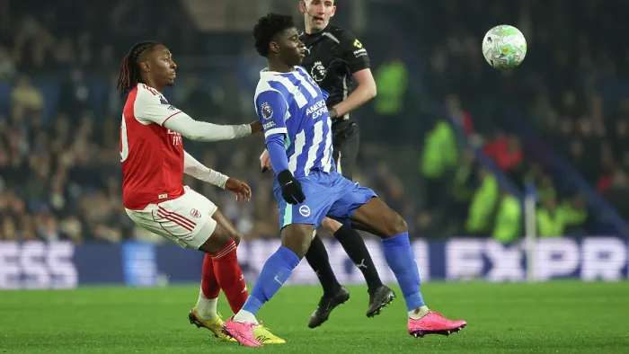 Framed Print : Brighton and Hove Albion v Arsenal Premier League 04MAR26 Framed Print : Brighton and Hove Albion v Arsenal Premier League 04MAR26