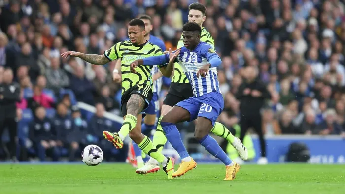 Framed Print : Brighton and Hove Albion v Arsenal Premier League 06APR24 Framed Print : Brighton and Hove Albion v Arsenal Premier League 06APR24