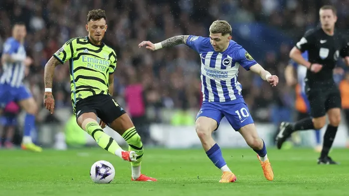 Framed Print : Brighton and Hove Albion v Arsenal Premier League 06APR24 Framed Print : Brighton and Hove Albion v Arsenal Premier League 06APR24