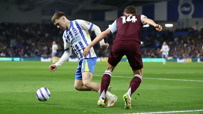 Framed Print : Brighton and Hove Albion v Aston Villa Premier League 02APR25 Framed Print : Brighton and Hove Albion v Aston Villa Premier League 02APR25