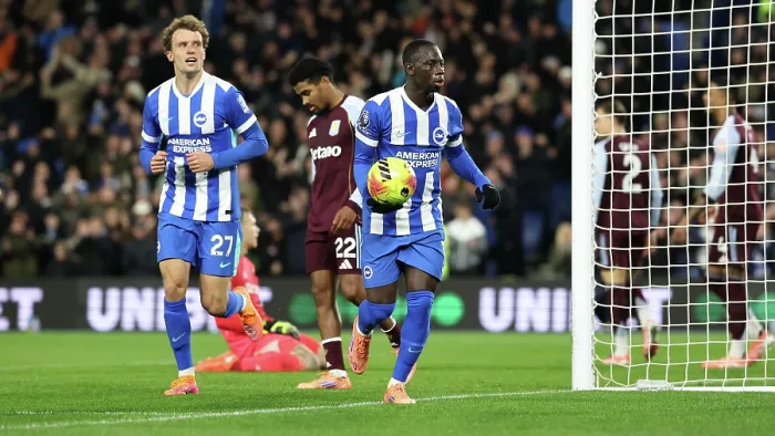 Framed Print : Brighton and Hove Albion v Aston Villa Premier League 03DEC25 Framed Print : Brighton and Hove Albion v Aston Villa Premier League 03DEC25