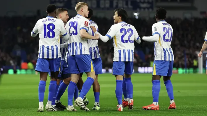 Framed Print : Brighton and Hove Albion v Chelsea FA Cup 5th Round 05FEB25 Framed Print : Brighton and Hove Albion v Chelsea FA Cup 5th Round 05FEB25