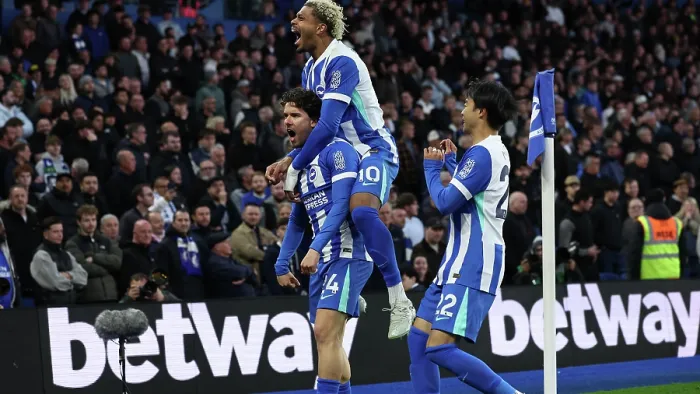 Framed Print : Brighton and Hove Albion v Chelsea Premier League 21APR26 Framed Print : Brighton and Hove Albion v Chelsea Premier League 21APR26