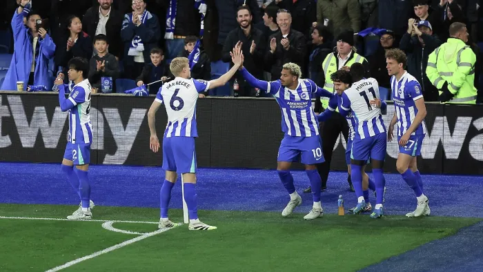 Framed Print : Brighton and Hove Albion v Chelsea Premier League 21APR26 Framed Print : Brighton and Hove Albion v Chelsea Premier League 21APR26