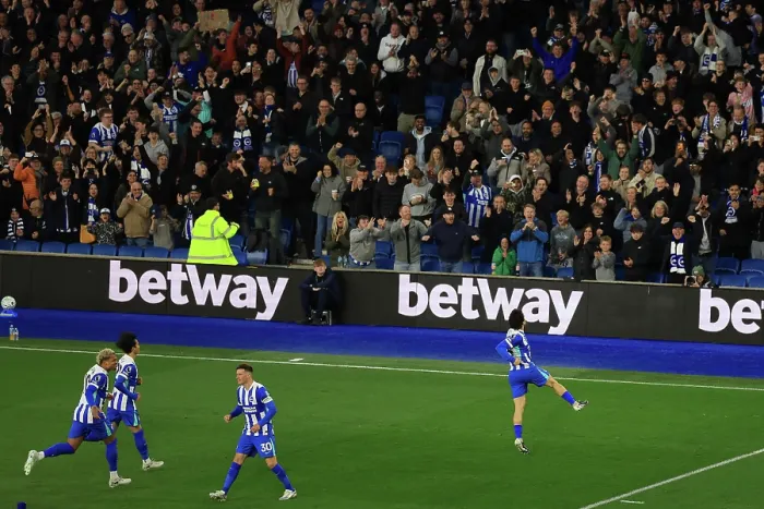 Framed Print : Brighton and Hove Albion v Chelsea Premier League 21APR26 Framed Print : Brighton and Hove Albion v Chelsea Premier League 21APR26