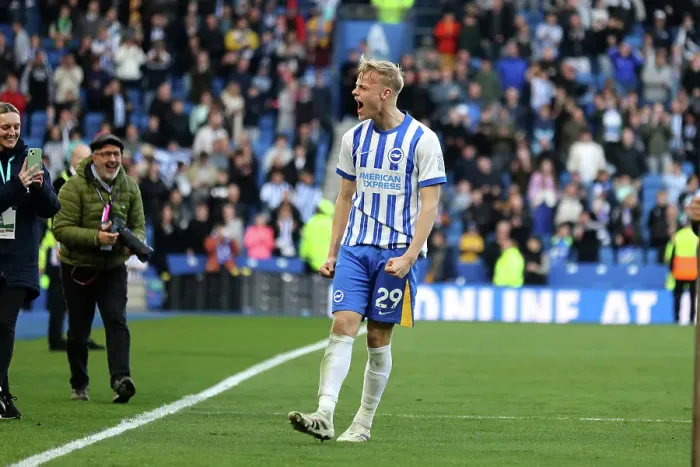 Framed Print : Brighton and Hove Albion v Fulham Premier League 08MAR25 Framed Print : Brighton and Hove Albion v Fulham Premier League 08MAR25