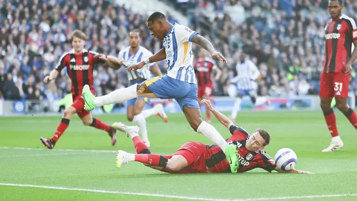 Framed Print : Brighton and Hove Albion v Fulham Premier League 08MAR25 Framed Print : Brighton and Hove Albion v Fulham Premier League 08MAR25