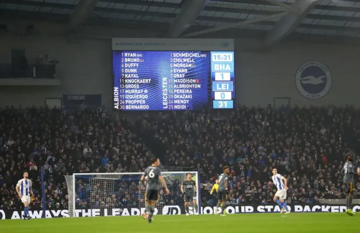 Framed Print : Brighton and Hove Albion v Leicester City Premier League 24NOV18