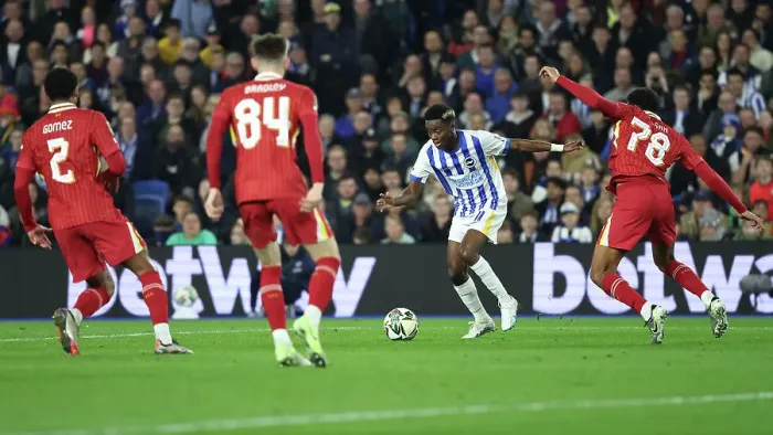 Framed Print : Brighton and Hove Albion v Liverpool Carabao Cup 30OCT24 Framed Print : Brighton and Hove Albion v Liverpool Carabao Cup 30OCT24