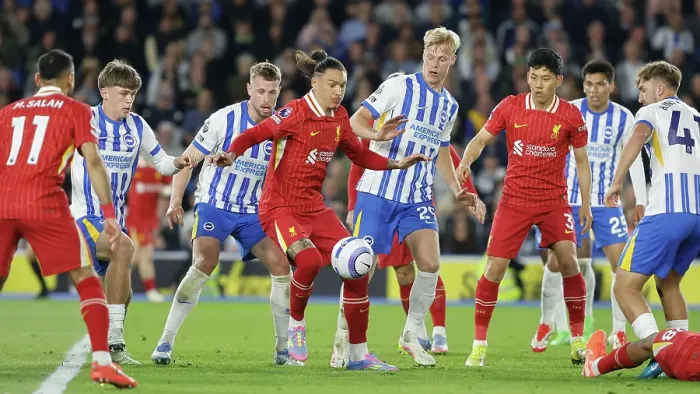 Framed Print : Brighton and Hove Albion v LIverpool Premier League 19MAY25 Framed Print : Brighton and Hove Albion v LIverpool Premier League 19MAY25