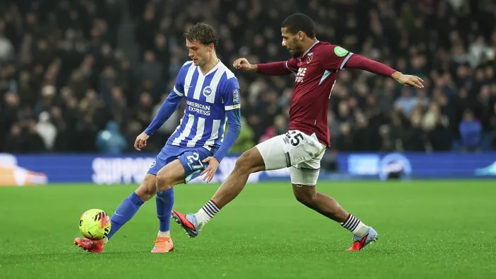 Framed Print : Brighton and Hove Albion v West Ham United Premier League 07DEC25 Framed Print : Brighton and Hove Albion v West Ham United Premier League 07DEC25