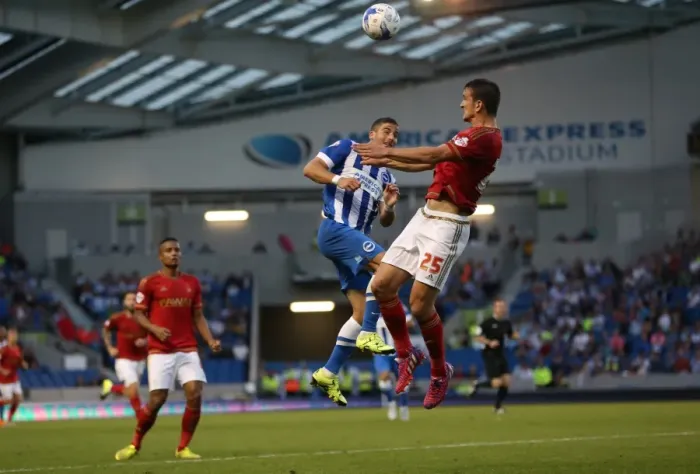 Framed Print : Brighton and Hove Albion vs. Nottingham Forest: Sky Bet Championship Showdown at American Express Community Stadium (July 2015) Framed Print : Brighton and Hove Albion vs. Nottingham Forest: Sky Bet Championship Showdown at American Express Community Stadium (July 2015)