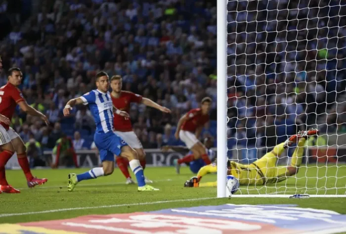 Framed Print : Brighton and Hove Albion vs. Nottingham Forest: Sky Bet Championship Showdown at American Express Community Stadium (July 2015) Framed Print : Brighton and Hove Albion vs. Nottingham Forest: Sky Bet Championship Showdown at American Express Community Stadium (July 2015)