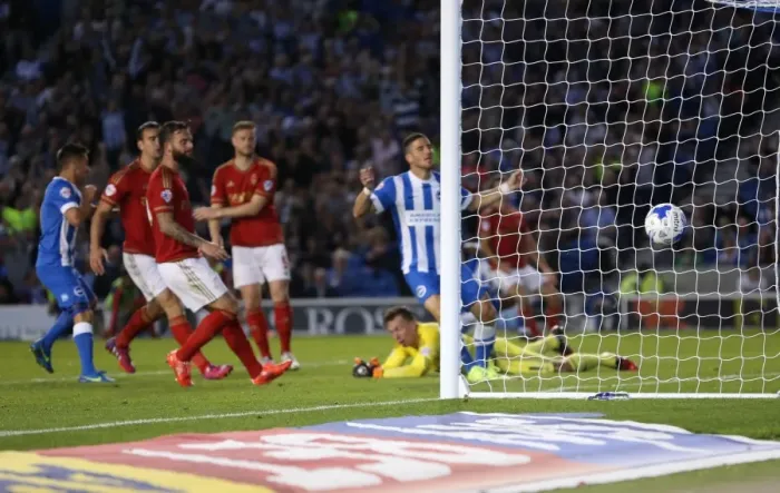 Framed Print : Brighton and Hove Albion vs. Nottingham Forest: Sky Bet Championship Showdown at American Express Community Stadium (July 2015) Framed Print : Brighton and Hove Albion vs. Nottingham Forest: Sky Bet Championship Showdown at American Express Community Stadium (July 2015)