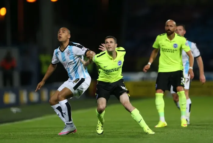 Framed Print : Brighton and Hove Albion vs. Huddersfield Town: Sky Bet Championship Showdown at John Smiths Stadium (August 18, 2015)