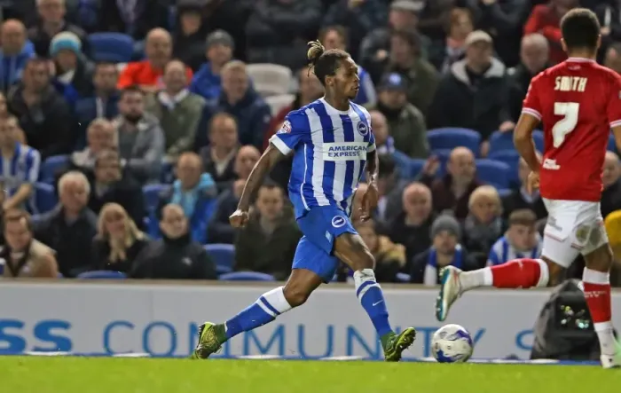 Framed Print : Brighton and Hove Albion vs. Bristol City: Sky Bet Championship Showdown at American Express Community Stadium (October 2015)
