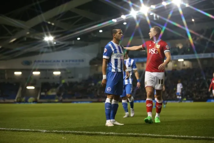 Framed Print : Brighton & Hove Albion vs. Bristol City: Sky Bet Championship Showdown at American Express Community Stadium (10.2015) Framed Print : Brighton & Hove Albion vs. Bristol City: Sky Bet Championship Showdown at American Express Community Stadium (10.2015)
