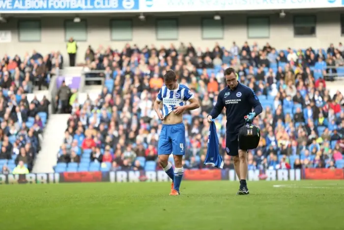 Framed Print : Brighton & Hove Albion vs. Preston North End: Sky Bet Championship Showdown at American Express Community Stadium (24 / 10 / 2015)
