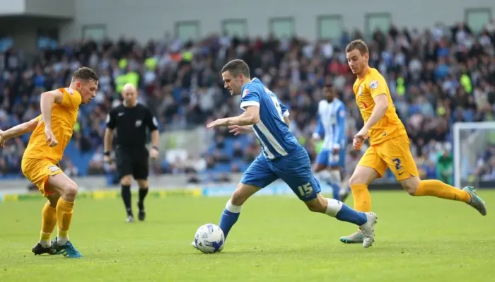 Framed Print : Brighton & Hove Albion vs. Preston North End: Sky Bet Championship Showdown at American Express Community Stadium (October 24, 2015) Framed Print : Brighton & Hove Albion vs. Preston North End: Sky Bet Championship Showdown at American Express Community Stadium (October 24, 2015)