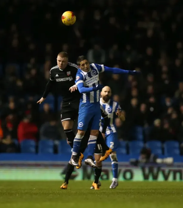 Framed Print : Brighton and Hove Albion vs. Brentford: Sky Bet Championship Showdown at American Express Community Stadium (05 / 02 / 2016) Framed Print : Brighton and Hove Albion vs. Brentford: Sky Bet Championship Showdown at American Express Community Stadium (05 / 02 / 2016)