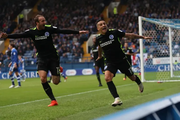 Framed Print : Brighton and Hove Albion vs. Sheffield Wednesday: Sky Bet Championship Showdown at Hillsborough (1st October 2016) Framed Print : Brighton and Hove Albion vs. Sheffield Wednesday: Sky Bet Championship Showdown at Hillsborough (1st October 2016)