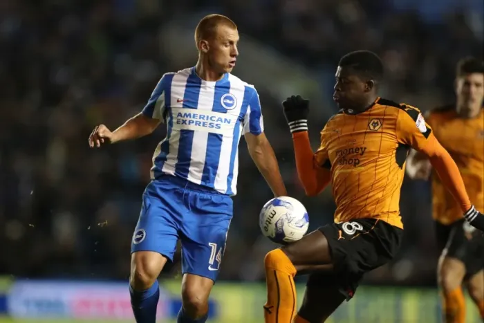 Framed Print : Brighton and Hove Albion vs. Wolverhampton Wanderers: EFL Sky Bet Championship Showdown at American Express Community Stadium (October 19, 2016)