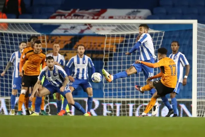 Framed Print : Brighton and Hove Albion vs. Wolverhampton Wanderers: EFL Sky Bet Championship Showdown at American Express Community Stadium (19th October 2016)
