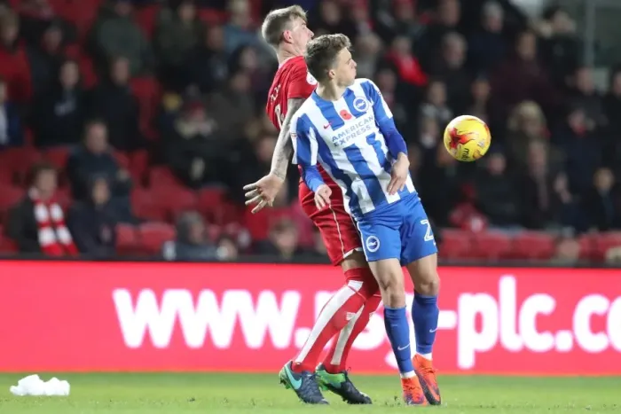 Framed Print : Brighton and Hove Albion vs. Bristol City: EFL Sky Bet Championship Showdown at Ashton Gate Stadium (November 2016)