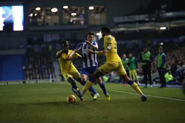 Framed Print : Brighton and Hove Albion vs. Leeds United: EFL Sky Bet Championship Showdown at American Express Community Stadium (December 9, 2016) Framed Print : Brighton and Hove Albion vs. Leeds United: EFL Sky Bet Championship Showdown at American Express Community Stadium (December 9, 2016)