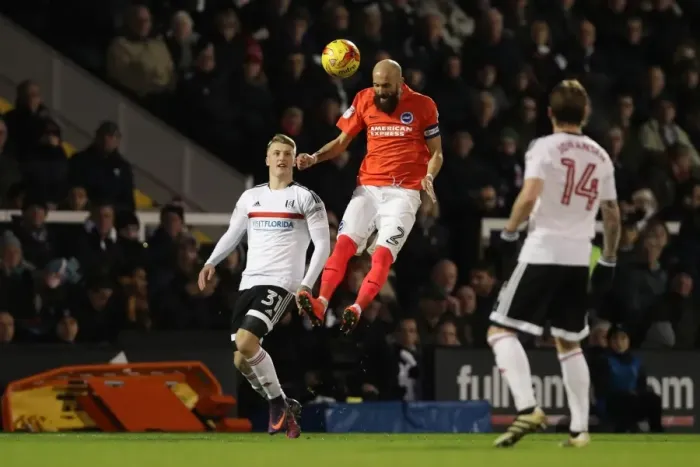 Framed Print : Brighton and Hove Albion vs. Fulham: EFL Sky Bet Championship Clash at Craven Cottage (02JAN17) - Intense Match Action Framed Print : Brighton and Hove Albion vs. Fulham: EFL Sky Bet Championship Clash at Craven Cottage (02JAN17) - Intense Match Action