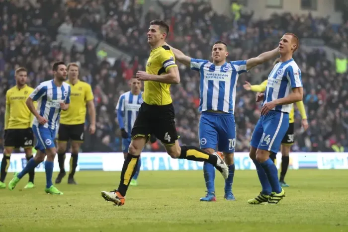 Framed Print : Brighton and Hove Albion vs. Burton Albion: EFL Sky Bet Championship Showdown at American Express Community Stadium (February 11, 2017) Framed Print : Brighton and Hove Albion vs. Burton Albion: EFL Sky Bet Championship Showdown at American Express Community Stadium (February 11, 2017)