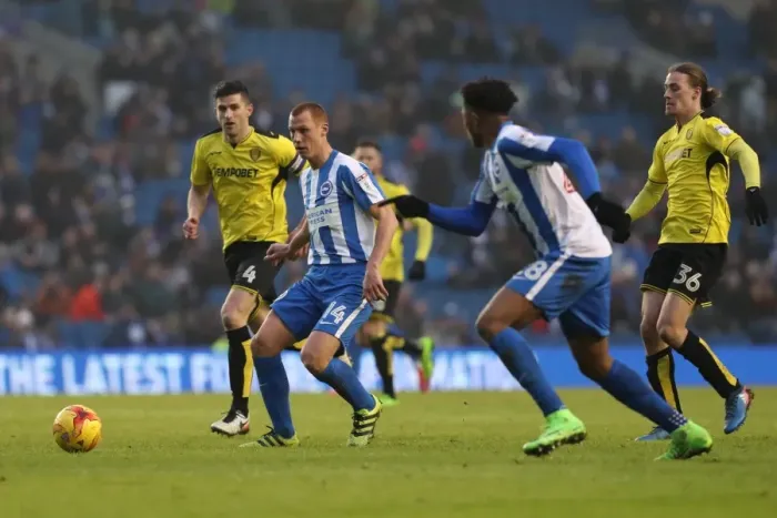 Framed Print : Brighton and Hove Albion vs. Burton Albion: EFL Sky Bet Championship Showdown at American Express Community Stadium (11th February 2017) Framed Print : Brighton and Hove Albion vs. Burton Albion: EFL Sky Bet Championship Showdown at American Express Community Stadium (11th February 2017)