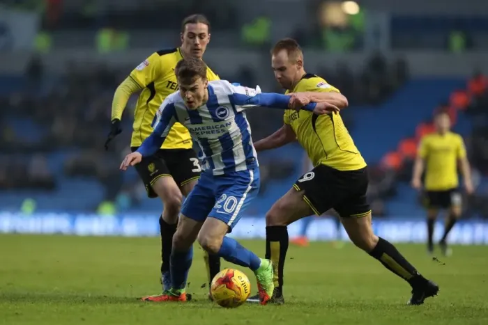 Framed Print : Brighton and Hove Albion vs. Burton Albion: EFL Sky Bet Championship Showdown at American Express Community Stadium (February 11, 2017) Framed Print : Brighton and Hove Albion vs. Burton Albion: EFL Sky Bet Championship Showdown at American Express Community Stadium (February 11, 2017)