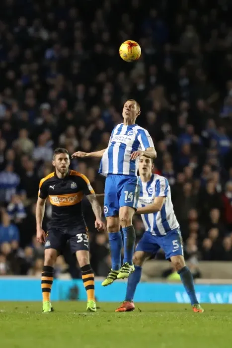 Framed Print : Brighton and Hove Albion vs. Newcastle United: A Tight Championship Showdown at the American Express Community Stadium (28FEB17)