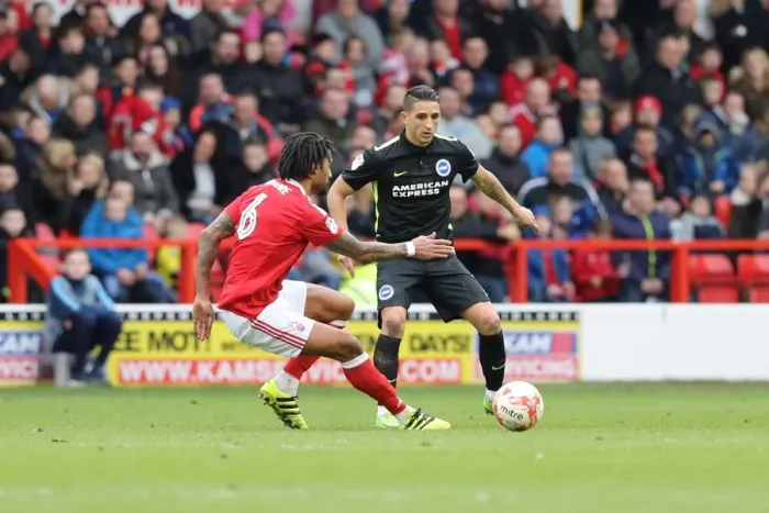 Framed Print : Brighton and Hove Albion vs. Nottingham Forest: EFL Sky Bet Championship Clash at City Ground (04MAR17) - Match Action Framed Print : Brighton and Hove Albion vs. Nottingham Forest: EFL Sky Bet Championship Clash at City Ground (04MAR17) - Match Action