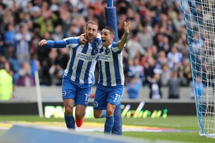 Framed Print : Brighton and Hove Albion vs. Wigan Athletic: A Tight Championship Battle at the American Express Community Stadium (17th April 2017) Framed Print : Brighton and Hove Albion vs. Wigan Athletic: A Tight Championship Battle at the American Express Community Stadium (17th April 2017)