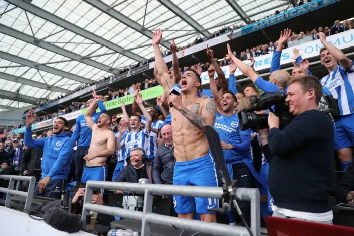 Framed Print : Brighton and Hove Albion vs. Wigan Athletic: A Fierce EFL Sky Bet Championship Clash at the American Express Community Stadium (17APR17)