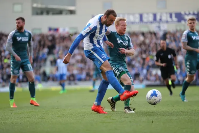 Framed Print : Brighton and Hove Albion vs. Wigan Athletic: A Fierce Sky Bet Championship Clash at the American Express Community Stadium (17APR17) Framed Print : Brighton and Hove Albion vs. Wigan Athletic: A Fierce Sky Bet Championship Clash at the American Express Community Stadium (17APR17)