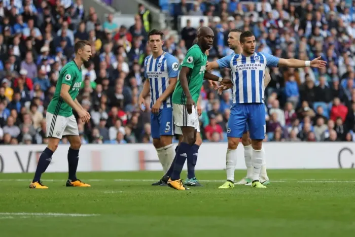 Framed Print : Brighton and Hove Albion vs. West Bromwich Albion: Premier League Showdown at American Express Community Stadium (September 9, 2017) Framed Print : Brighton and Hove Albion vs. West Bromwich Albion: Premier League Showdown at American Express Community Stadium (September 9, 2017)
