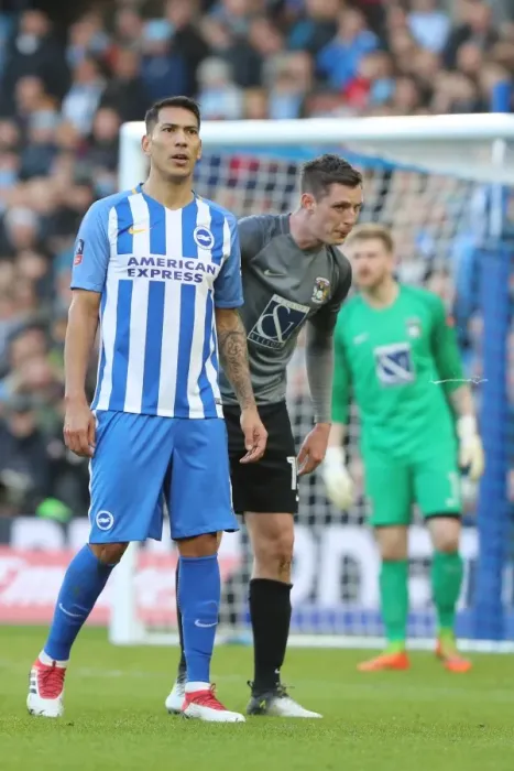Framed Print : Brighton and Hove Albion vs. Coventry City: FA Cup 5th Round Battle at American Express Community Stadium (17FEB18) Framed Print : Brighton and Hove Albion vs. Coventry City: FA Cup 5th Round Battle at American Express Community Stadium (17FEB18)