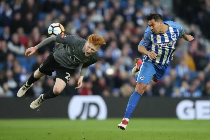 Framed Print : Brighton and Hove Albion vs. Coventry City: FA Cup 5th Round Battle at the American Express Community Stadium (17FEB18) Framed Print : Brighton and Hove Albion vs. Coventry City: FA Cup 5th Round Battle at the American Express Community Stadium (17FEB18)